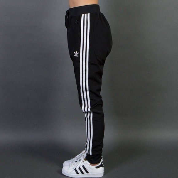 ADIDAS WOMEN DROP CROTCH JOGGER/TRACK PANTS (BLACK) Size Medium - Picture 13 of 13